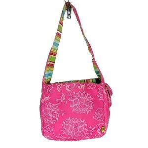 K & Company Amy Butler Craft Tote Pink Flower Large Organizer Crochet, Quilting